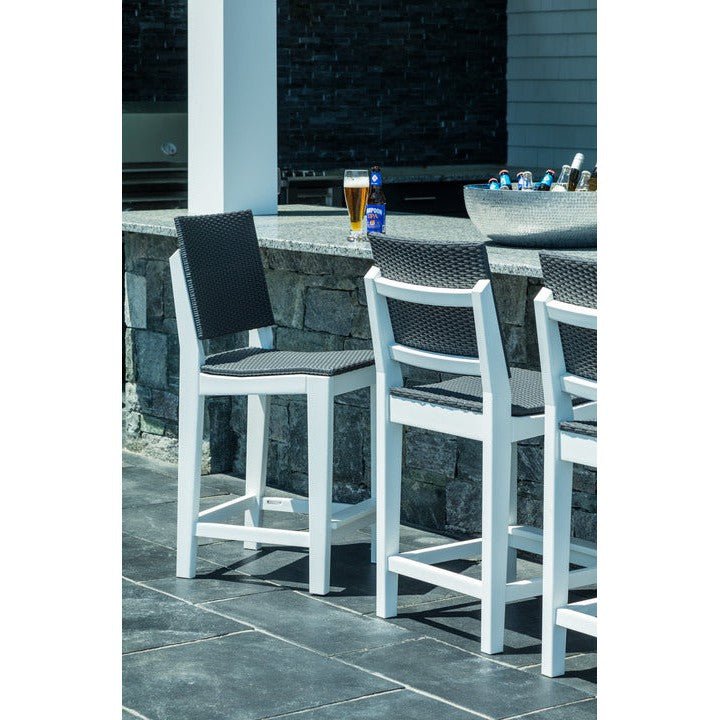 -Seaside Casual-Mad Bar Side Chair Woven-Pangaea Patio-Lifestyle Image