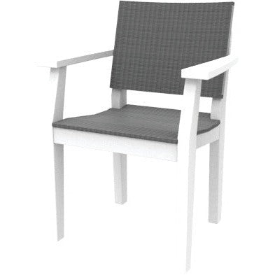 SC281W-Seaside Casual-Mad Dining Arm Chair Woven-Pangaea Patio