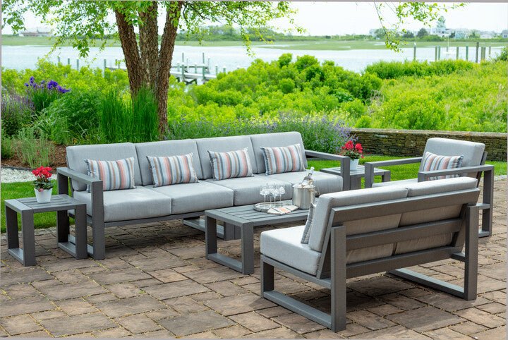 SC712-Seaside Casual-Mia Double Armless Loveseat-Pangaea Patio