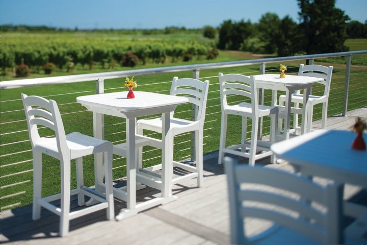 -Seaside Casual-Portsmouth Balcony Table 30" x 30"-Pangaea Patio-Lifestyle Image