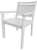 SC80102-Seaside Casual-Sur Dining Arm Chair-White SC-Pangaea Patio