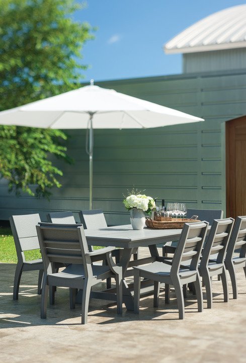 -Seaside Casual-Sym Dining Table 36" x 80"-Pangaea Patio-Lifestyle Image