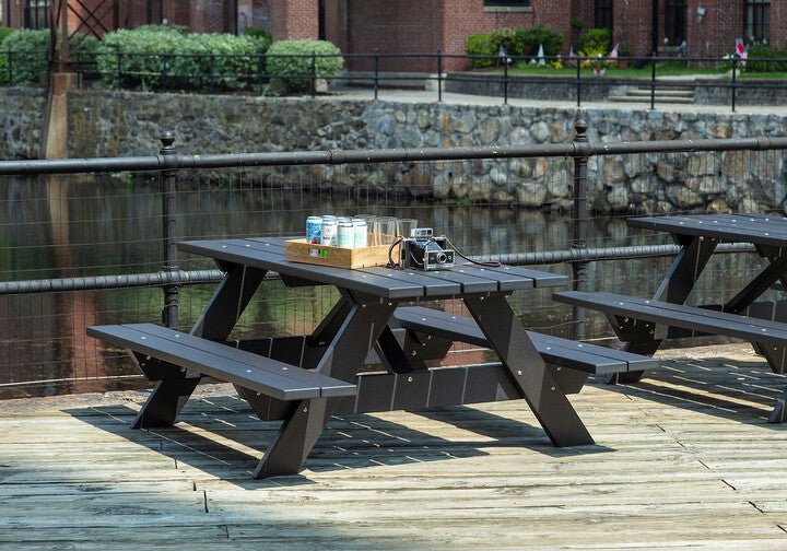 -Seaside Casual-Traditional Picnic Table-Pangaea Patio