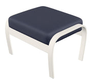 Telescope Casual - Belle Isle Cushion Ottoman - Snow + Indigo