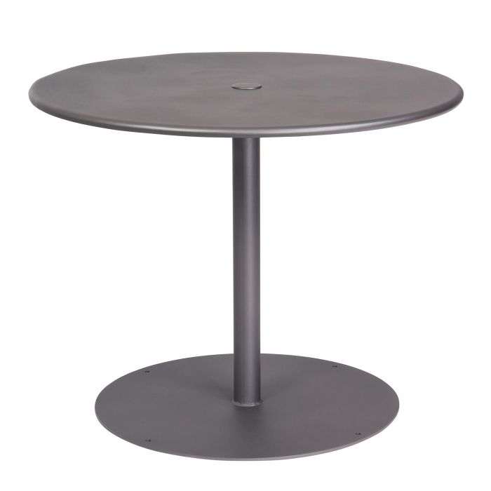 36" Iron Pedestal Base Round Dining Umbrella Table