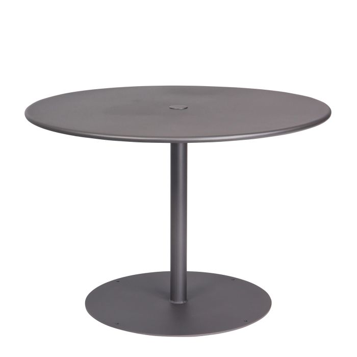 42" Iron Pedestal Base Round Dining Umbrella Table