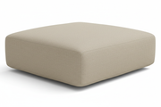square ottoman replacement cushion with no dimples or cording.