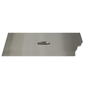 The Outdoor Plus Brushed Stainless Steel Rectangle Fire Pit Cover, 48x10-Inch