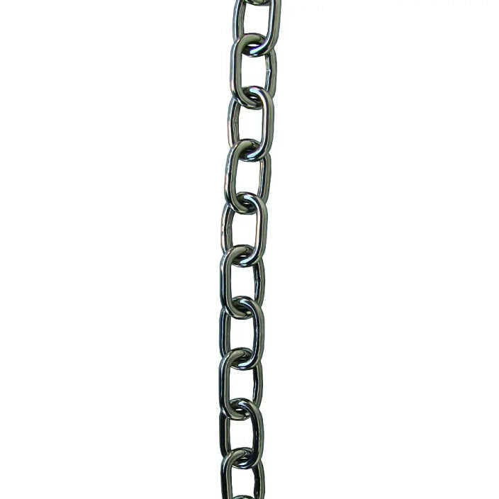 Metal chain on a white background