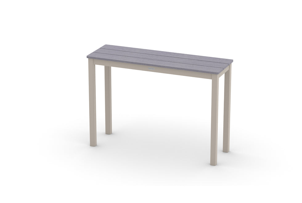 -Telescope Casual-18" x 54" Rectangular Rustic Table Top w/ Parsons Legs - Balcony Height-Pangaea Patio