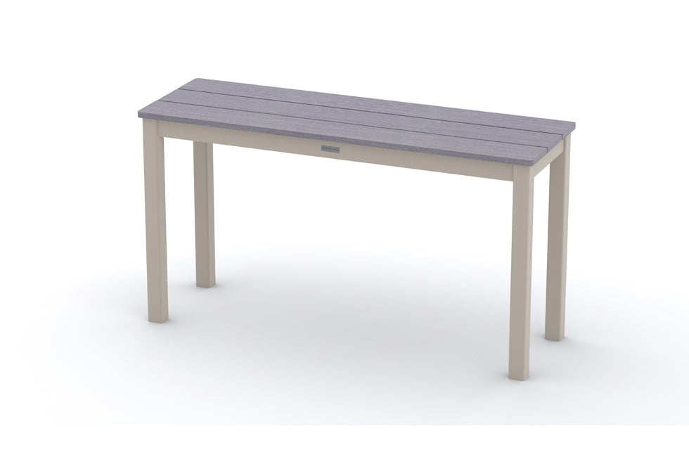 -Telescope Casual-18" x 54" Rectangular Rustic Table Top w/ Parsons Legs - Dining Height-Pangaea Patio
