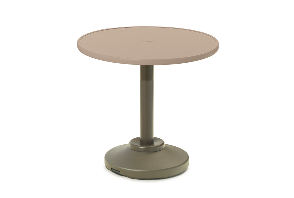 -Telescope Casual-30" Round Hammered MGP Table Top w/ 80lb Pedestal Base - Balcony Height-Pangaea Patio