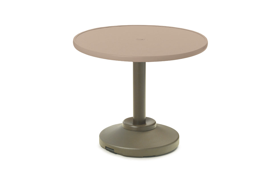 -Telescope Casual-30" Round Hammered MGP Table Top w/ 80lb Pedestal Base - Dining Height-Pangaea Patio