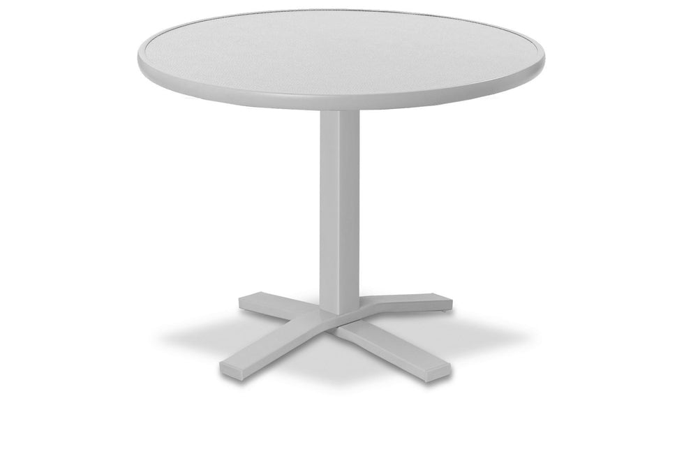 -Telescope Casual-30" Round Hammered MGP Table Top w/ Pedestal Base - Balcony Height-Pangaea Patio