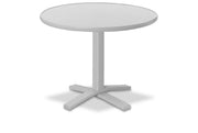 -Telescope Casual-30" Round Hammered MGP Table Top w/ Pedestal Base - Balcony Height-Pangaea Patio