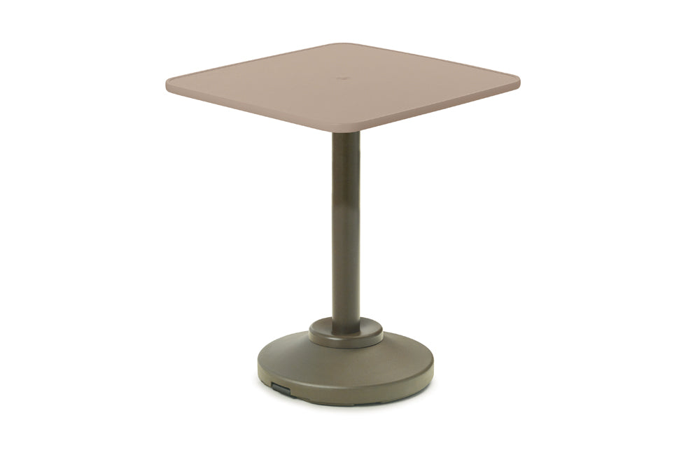 -Telescope Casual-36" Square Hammered MGP Table Top w/ 80lb Pedestal Base - Bar Height-Pangaea Patio