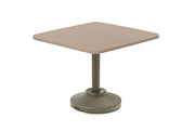 -Telescope Casual-36" Square Hammered MGP Table Top w/ 80lb Pedestal Base - Dining Height-Pangaea Patio
