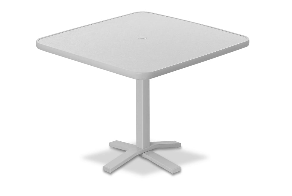 -Telescope Casual-36" Square Hammered MGP Table Top w/ Pedestal Base - Bar Height-Pangaea Patio