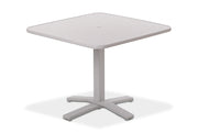 -Telescope Casual-36" Square Hammered MGP Table Top w/ Pedestal Base - Dining Height-Pangaea Patio