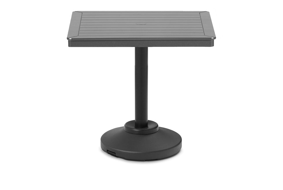 -Telescope Casual-36" Square MGP Table Top w/ 80lb Pedestal Base - Balcony Height-Pangaea Patio