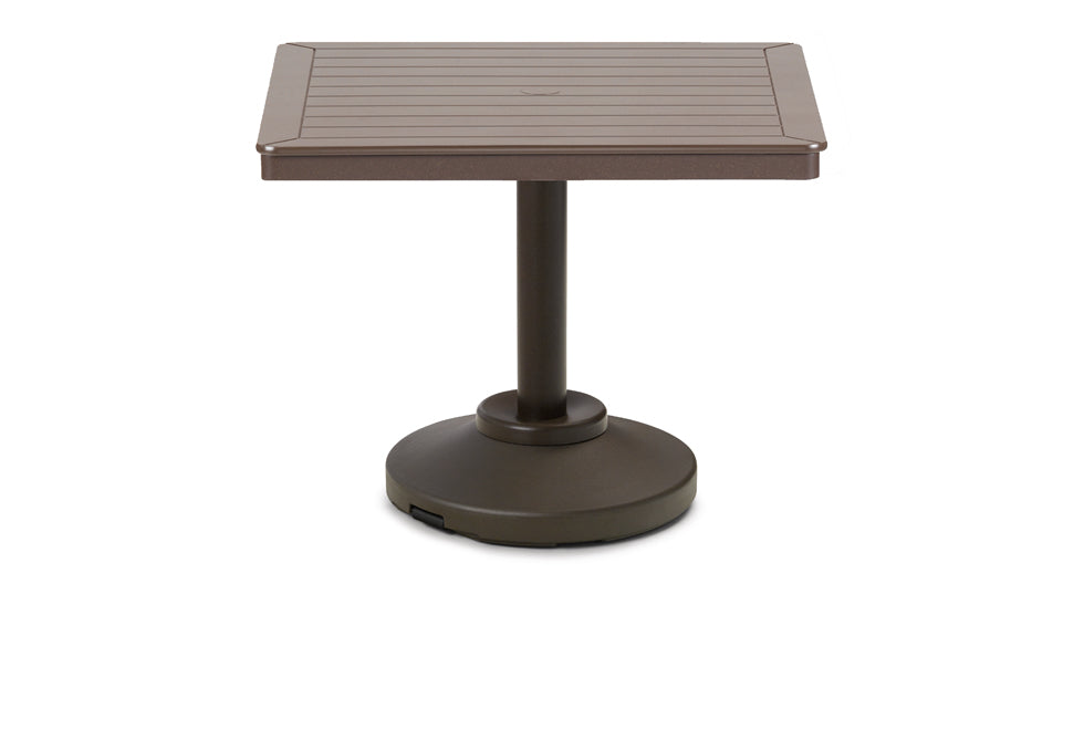 TCT112P2-Telescope Casual-36" Square MGP Table Top w/ 80lb Pedestal Base - Dining Height-Pangaea Patio