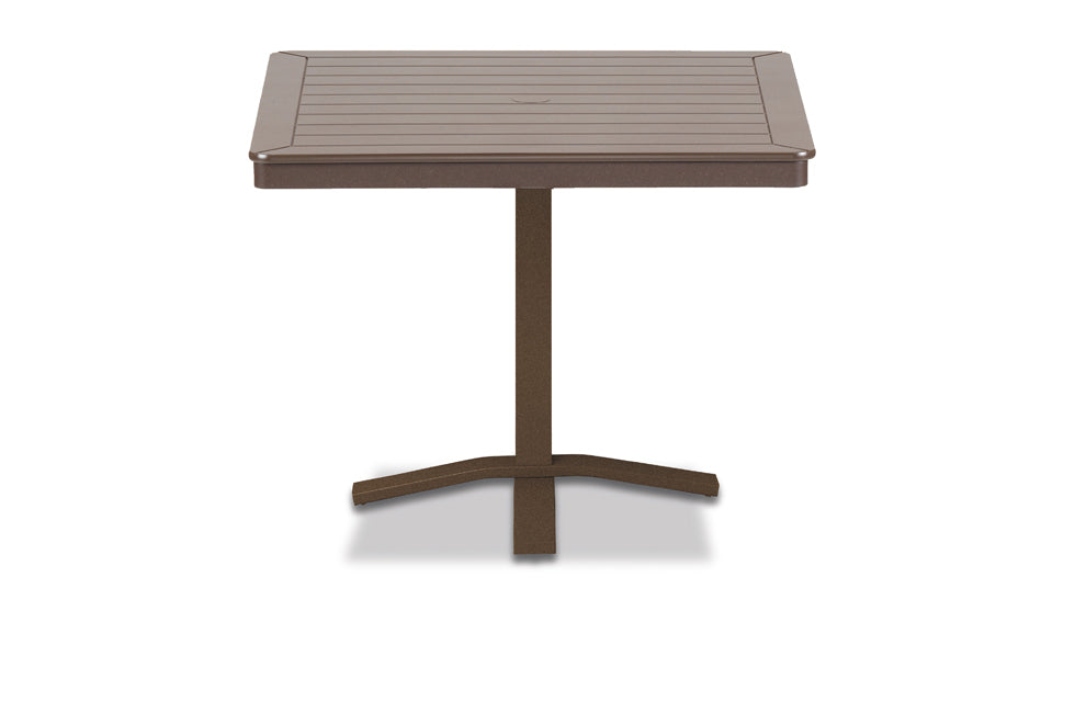 TCT112X2-Telescope Casual-36" Square MGP Table Top w/ Pedestal Base - Dining Height-Pangaea Patio