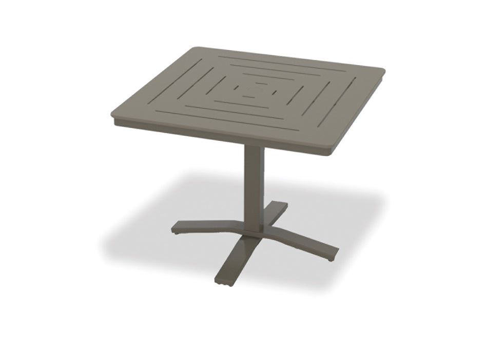 TCT112X2-Telescope Casual-36" Square MGP Table Top w/ Pedestal Base - Dining Height-Pangaea Patio