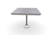 -Telescope Casual-36" Square Rustic Polymer Table Top w/ 80lb Pedestal Base - Balcony Height-Pangaea Patio