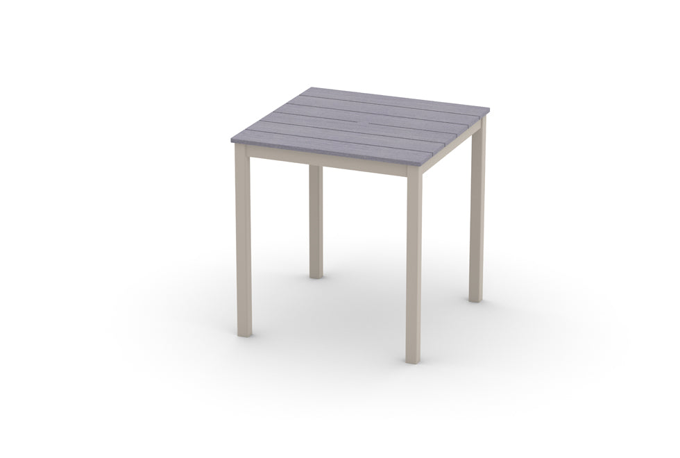 -Telescope Casual-36" Square Rustic Polymer Table Top w/ Parsons Legs - Balcony Height-Pangaea Patio