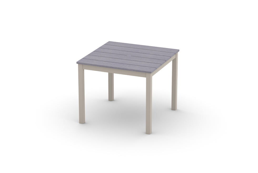 -Telescope Casual-36" Square Rustic Polymer Table Top w/ Parsons Legs - Dining Height-Pangaea Patio