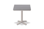 -Telescope Casual-36" Square Rustic Polymer Table Top w/ Pedestal Base - Bar Height-Pangaea Patio