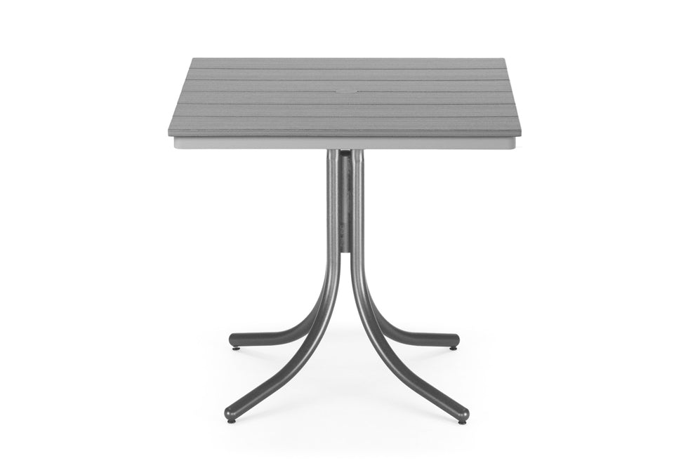 -Telescope Casual-36" Square Rustic Polymer Table Top w/ Standard Legs - Balcony Height-Pangaea Patio