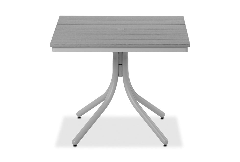 -Telescope Casual-36" Square Rustic Polymer Table Top w/ Standard Legs - Dining Height-Pangaea Patio