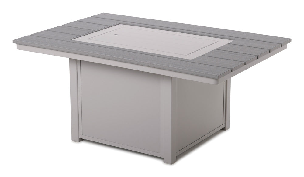 -Telescope Casual-36" x 54" Rectangular Chat Height Rustic Fire Table-Pangaea Patio