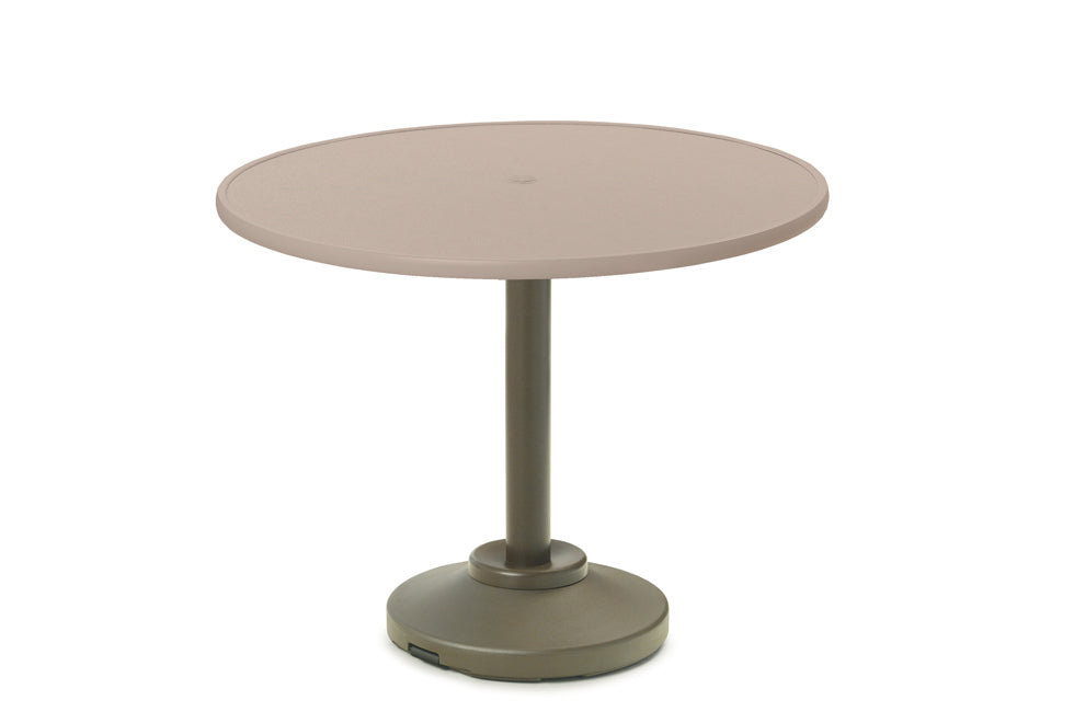 -Telescope Casual-42" Round Hammered MGP Table Top w/ 80lb Pedestal Base - Balcony Height-Pangaea Patio