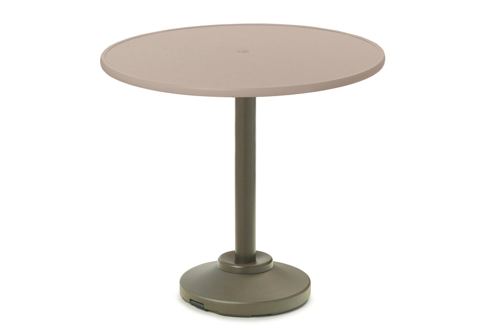 -Telescope Casual-42" Round Hammered MGP Table Top w/ 80lb Pedestal Base - Bar Height-Pangaea Patio