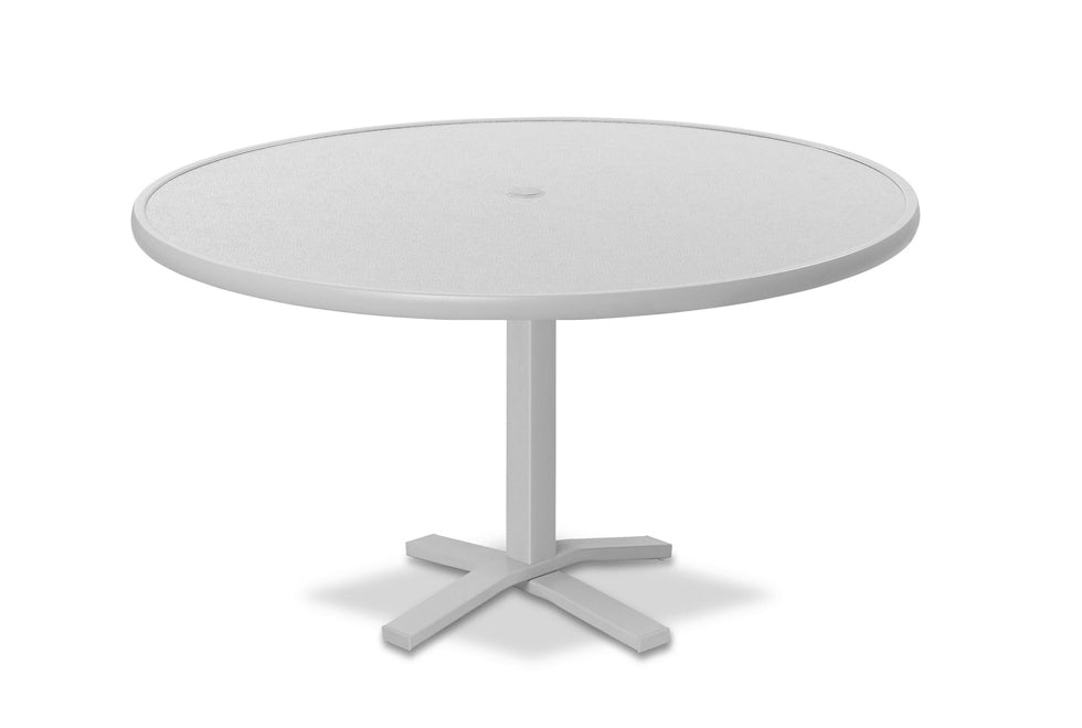 -Telescope Casual-42" Round Hammered MGP Table Top w/ Pedestal Base - Balcony Height-Pangaea Patio