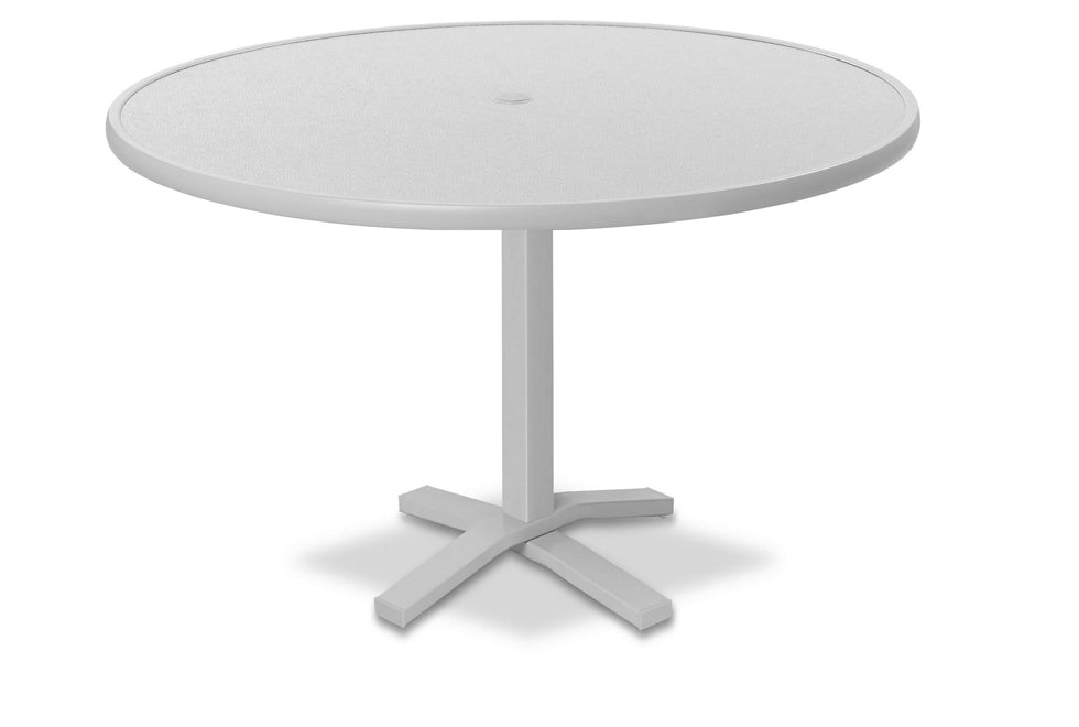 -Telescope Casual-42" Round Hammered MGP Table Top w/ Pedestal Base - Bar Height-Pangaea Patio