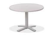 -Telescope Casual-42" Round Hammered MGP Table Top w/ Pedestal Base - Dining Height-Pangaea Patio
