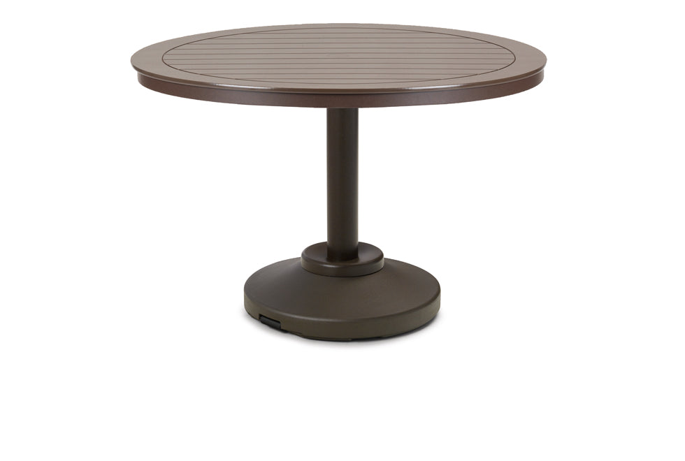 TCT122P2-Telescope Casual-42" Round MGP Table Top w/ 80lb Pedestal Base - Dining Height-Pangaea Patio