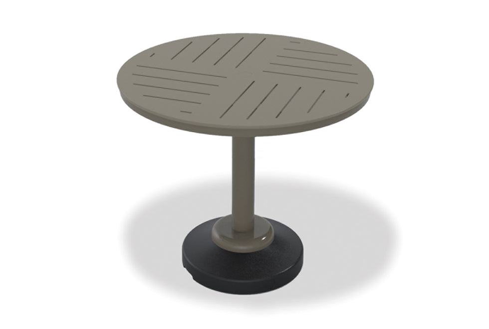 -Telescope Casual-42" Round MGP Table Top w/ 80lb Pedestal Base - Dining Height-Pangaea Patio