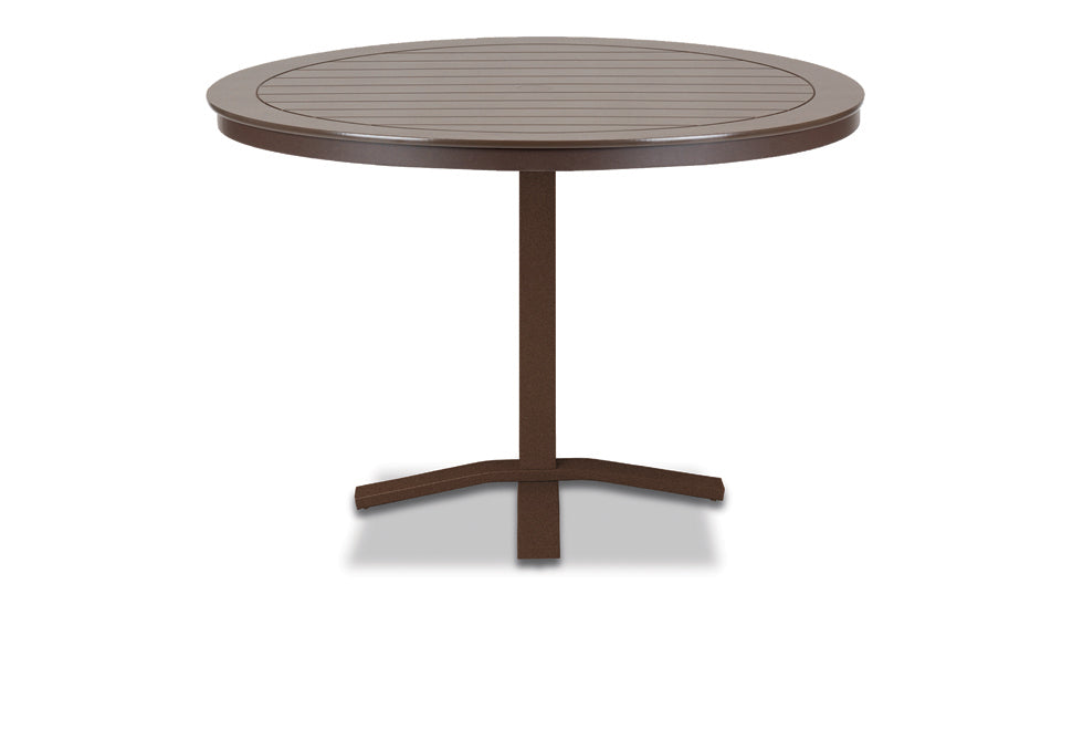 -Telescope Casual-42" Round MGP Table Top w/ Pedestal Base - Dining Height-Pangaea Patio