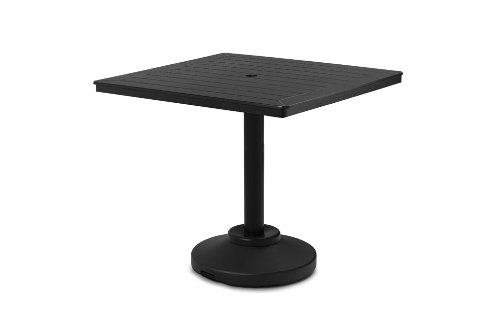 -Telescope Casual-42" Square MGP Table Top w/ 80lb Pedestal Base - Balcony Height-Pangaea Patio