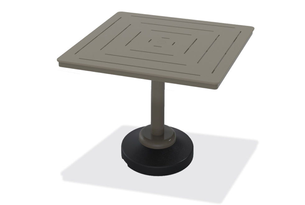-Telescope Casual-42" Square MGP Table Top w/ 80lb Pedestal Base - Balcony Height-Pangaea Patio