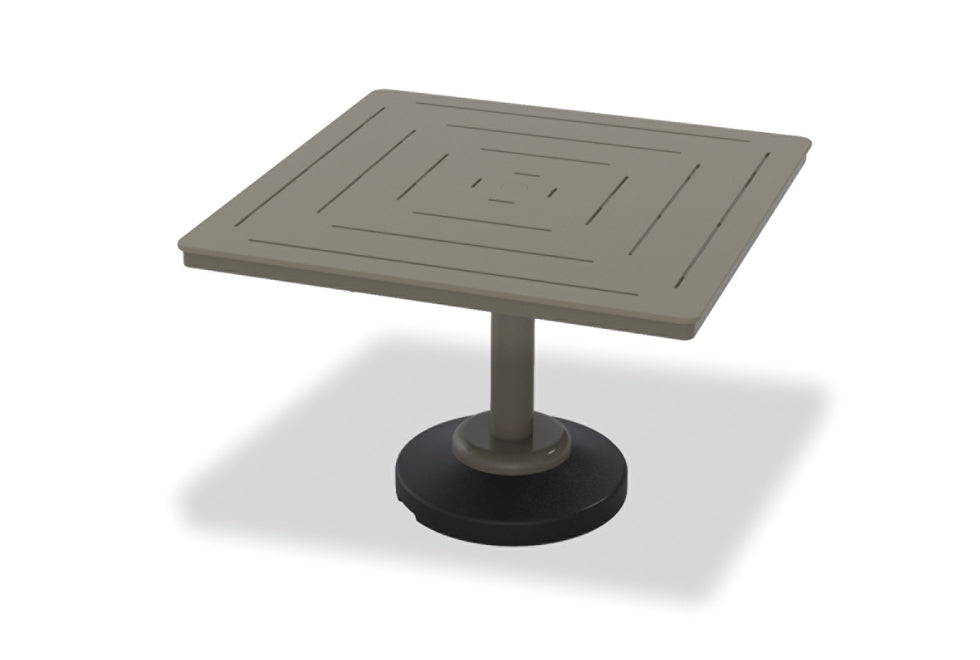 TCTP92P2-Telescope Casual-42" Square MGP Table Top w/ 80lb Pedestal Base - Dining Height-Pangaea Patio