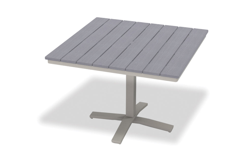 TCTP9R3X2-Telescope Casual-42" Square Rustic Table Top w/ Pedestal Base - Balcony Height-Pangaea Patio