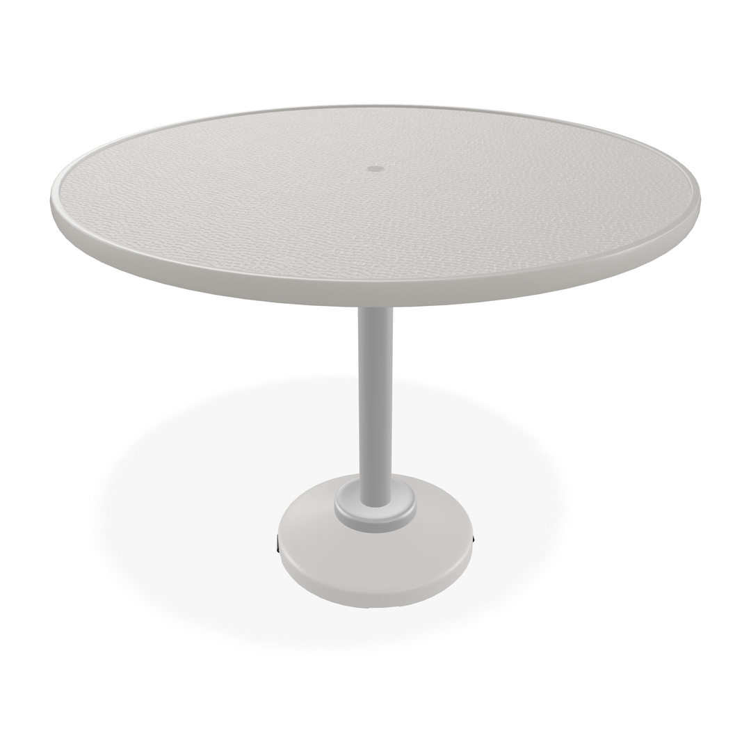 -Telescope Casual-48" Round Hammered MGP Table Top w/ 120LB Pedestal Base - Balcony Height-Pangaea Patio