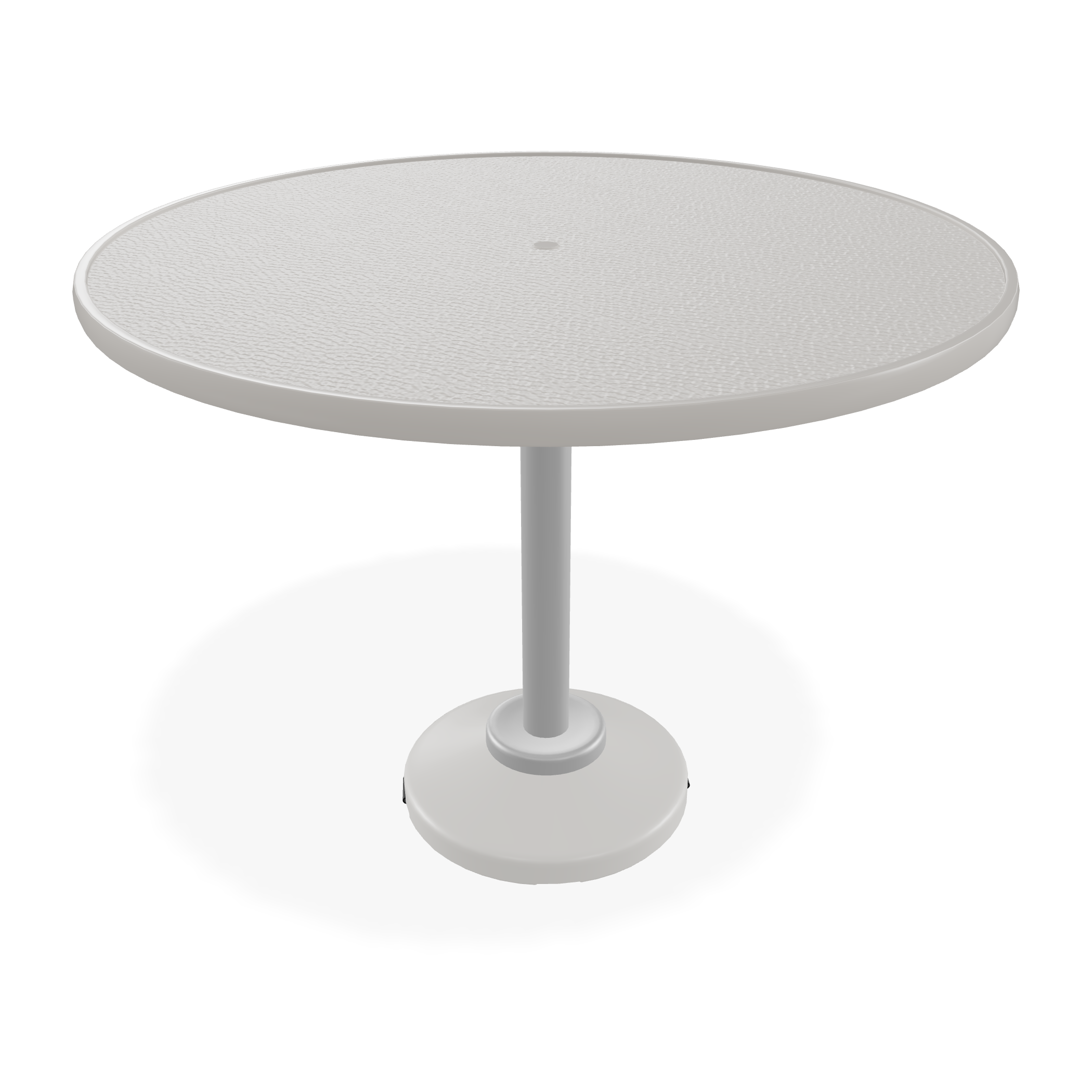 -Telescope Casual-48" Round Hammered MGP Table Top w/ 120LB Pedestal Base - Dining Height-Pangaea Patio
