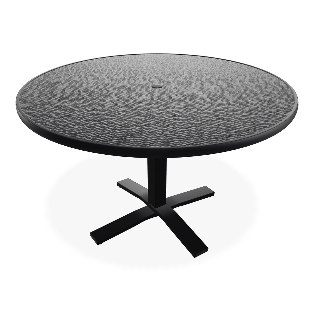 -Telescope Casual-48" Round Hammered MGP Table Top w/ Pedestal Base - Balcony Height-Pangaea Patio