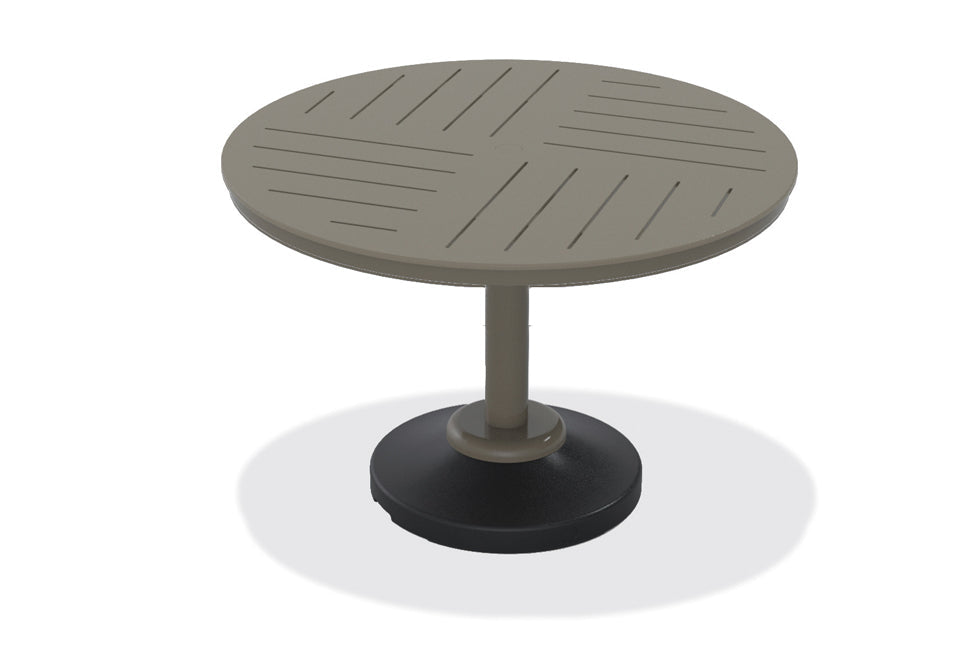 -Telescope Casual-48" Round MGP Table Top w/ 120LB Pedestal Base - Balcony Height-Pangaea Patio